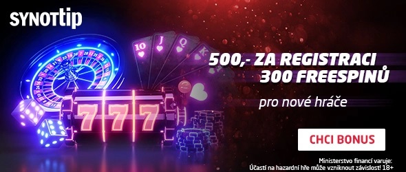 SYNOT TIP bonusy pro nové hráče