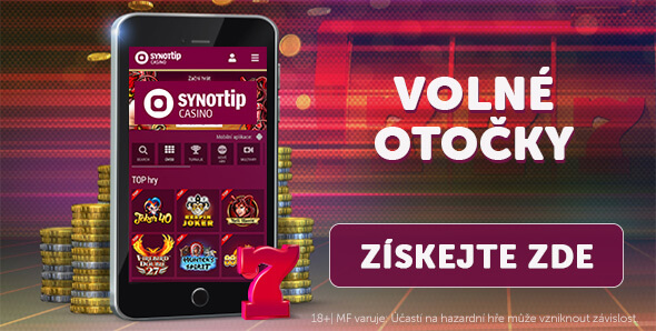 Získejte SYNOT TIP bonus 500,- zdarma a 300 free spinů k tomu