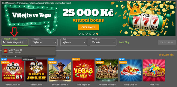 Chance Vegas automaty vyhledávač