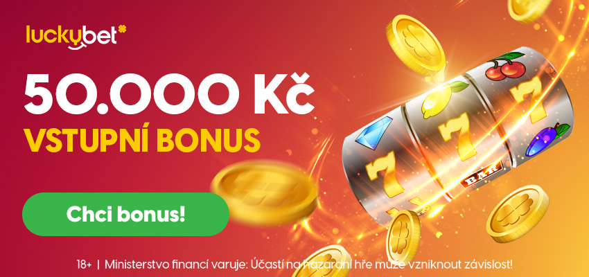 V rámci prvního vkladu můžete získat nárok hrát o bonus až 50 000 Kč