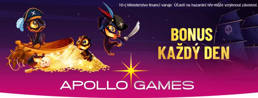 Získejte bonus každý den v online casinu Apollo Games
