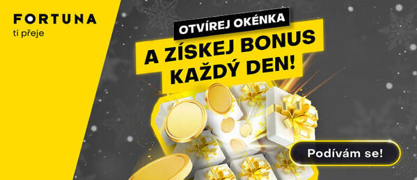 Adventní casino kalendář Fortuna: rozbalte si 24 překvapení